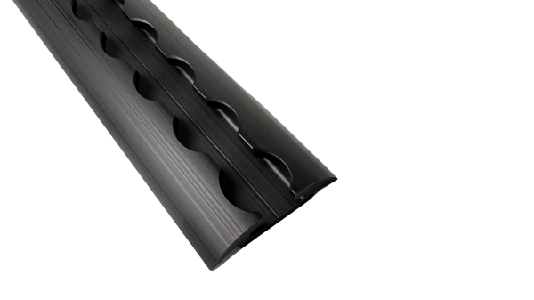 LOADCARE Airlineschiene halbrund schwarz eloxiert