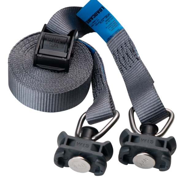 2-part tension strap with clamping lock 175 daN neon yellow