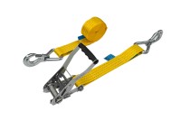 2-part ratchet lashing strap with snap hook | 4 tonnes | 2000 daN 2-part ratchet lashing strap with snap hook | 4 tonnes | 2000 daN