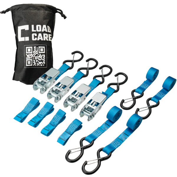 LoadCare – Motorrad Spanngurt Set – 8-teilig- 300 daN