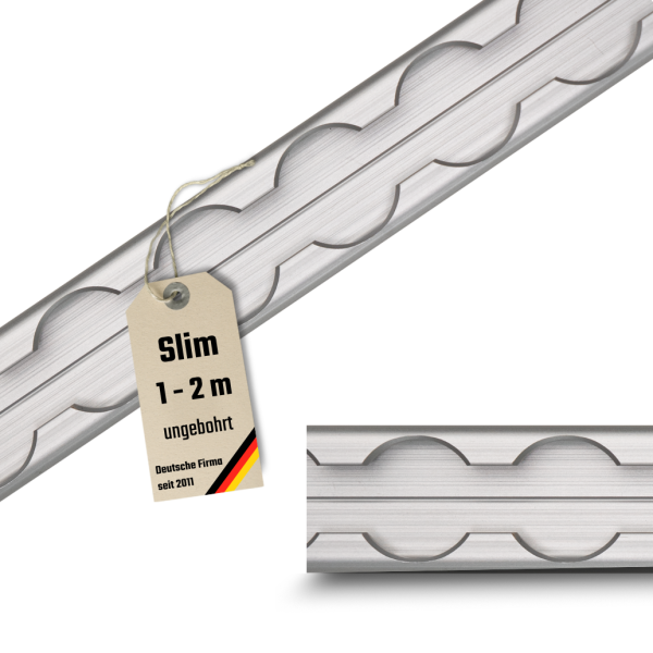 LOADCARE Slim Airlineschiene eckig silber eloxiert