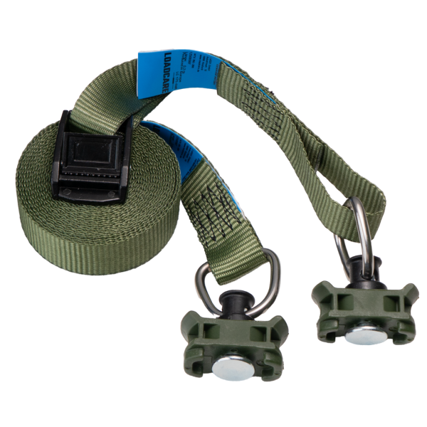 2-part tension strap with clamping lock 175 daN neon yellow