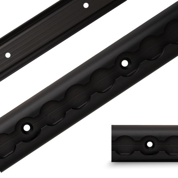 LoadCare Airlineschiene Slim halbrund schwarz eloxiert – gebohrt alle 100 mm-Copy