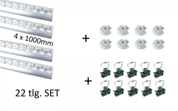 Airline track starter set – 22-part