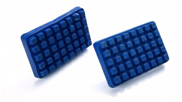 LOADCARE 2x Gummifuß eckig mit Zapfen für Klemmbalken | Sperrbalken mit Gummifuß