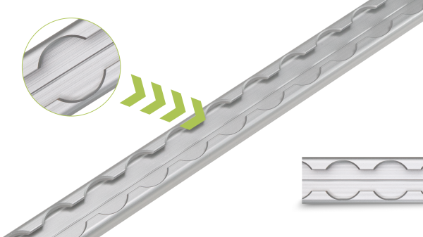 LOADCARE Slim Airlineschiene eckig silber eloxiert