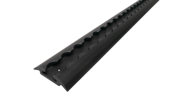 LOADCARE Airlineschiene halbrund schwarz eloxiert