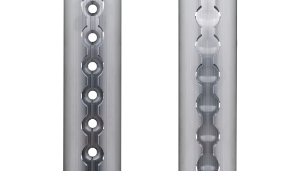 Aluminium airline track semi-circular bare