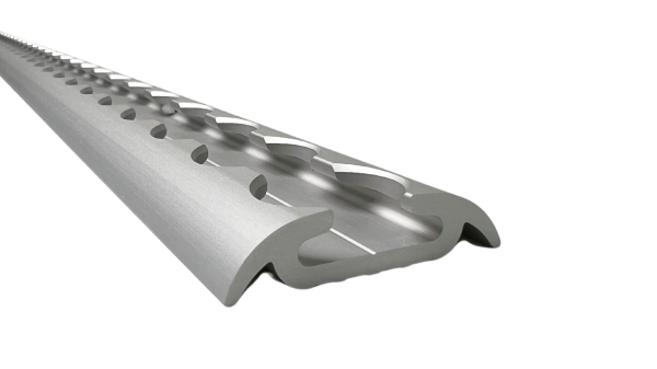 LOADCARE Slim Airlineschiene halbrund silber eloxiert