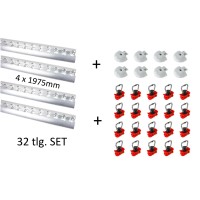 LOADCARE Airlineschienen-Set - halbrund gebohrt 2 m LOADCARE Airlineschienen-Set - halbrund gebohrt 2 m