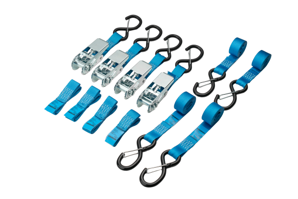 LoadCare – Motorrad Spanngurt Set – 8-teilig- 300 daN